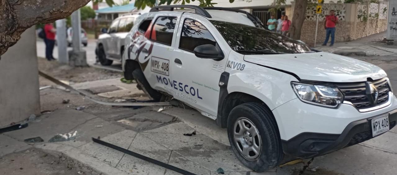 Accidente en la calle 94 con carrera 64 de Barranquilla.