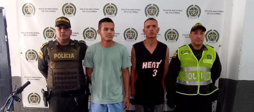 Carlos Riñón Domínguez y Andrés Cabrera Ortega capturados por la Policía.