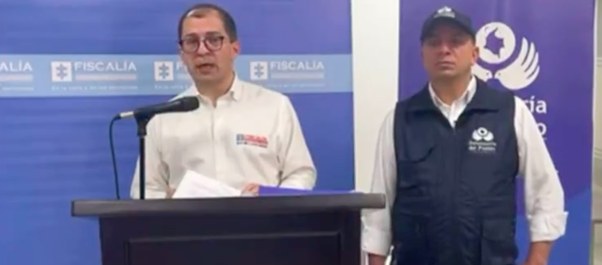 El Fiscal General de la Nación, Francisco Barbosa y el Defensor del Pueblo, Carlos Camargo.