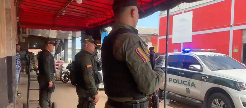 El Gaula de la Policía en el sector de Barranquillita. 