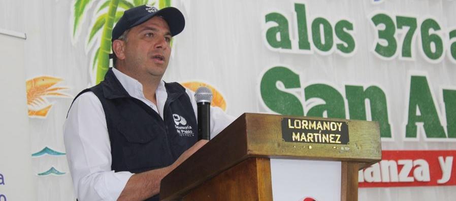 Carlos Camargo, Defensor del Pueblo, en el encuentro de este viernes en San Antero.