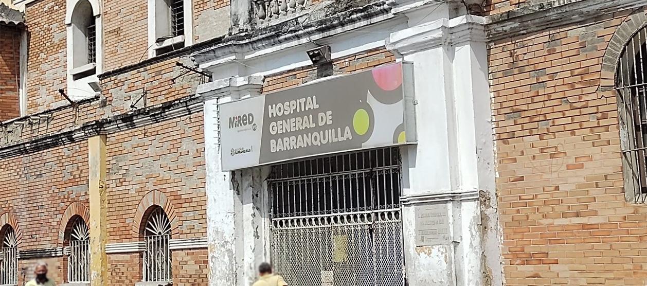 El hombre herido fue llevado al Hospital General de Barranquilla. 