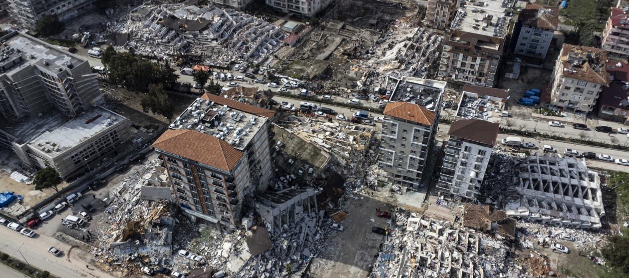 Edificios devastados en Turquía.