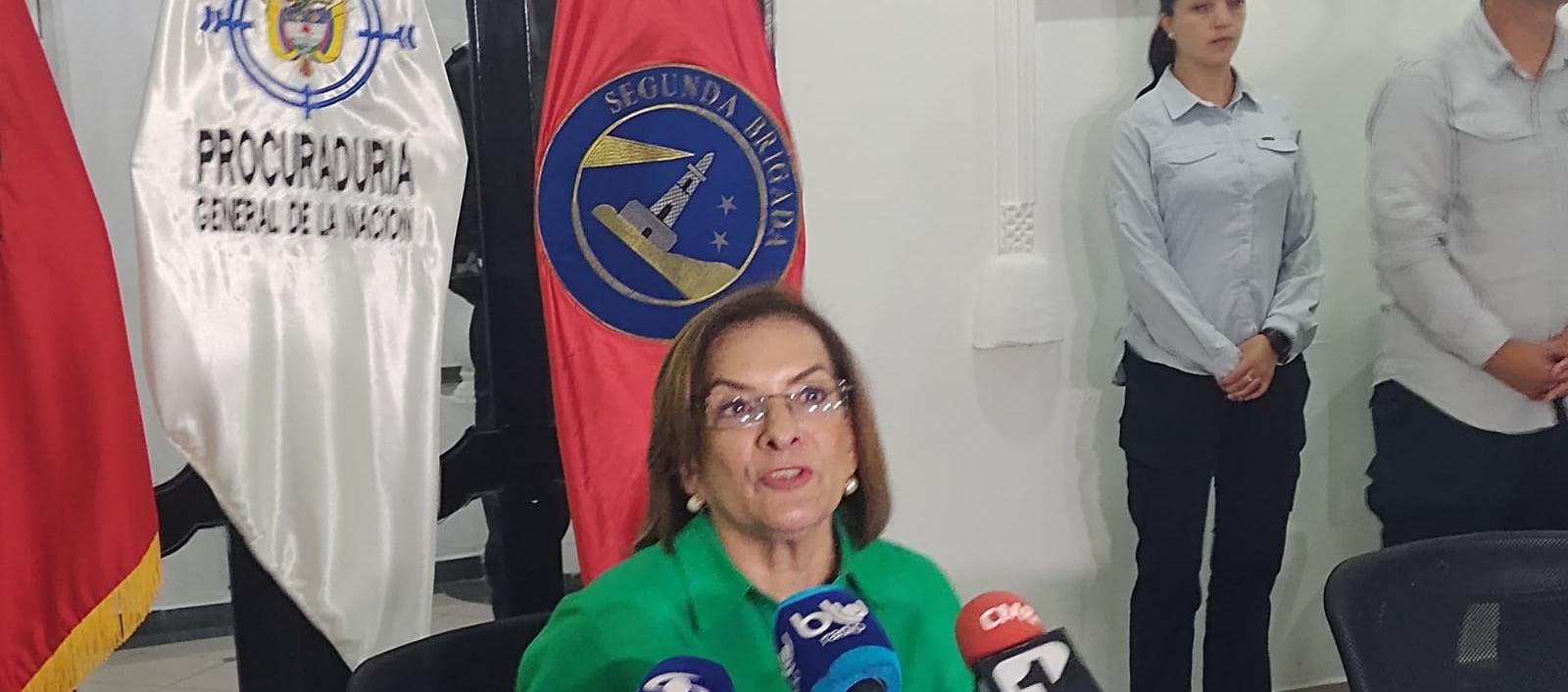 La Procuradora General Margarita Cabello en la reunión de seguridad en Barranquilla