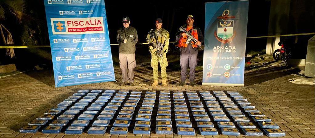 120 kilos de cocaína incautados en inmediaciones de Bocas de Cenizas. 