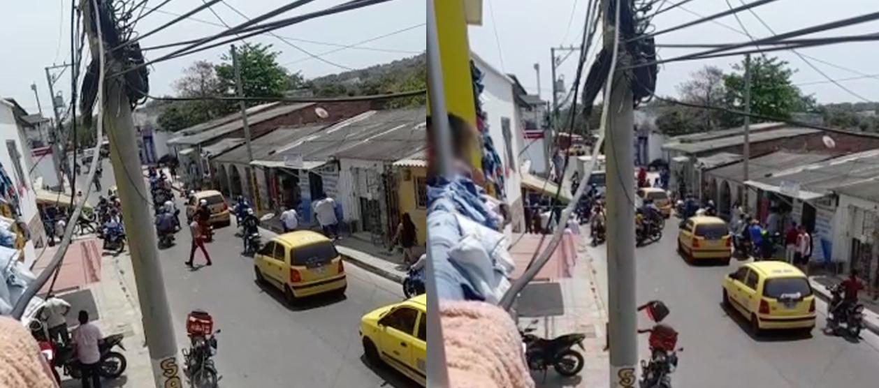 Cuadra donde está ubicado el billar que fue baleado en el barrio Evaristo Sourdís.