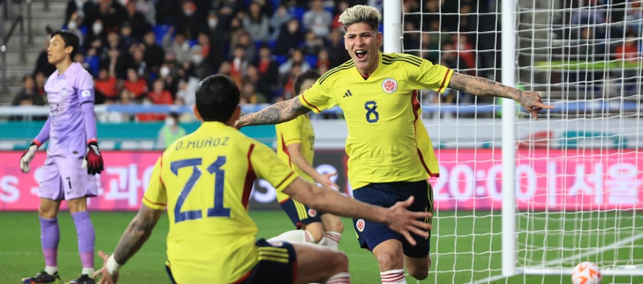 Jorge Carrascal marcó el gol del empate de Colombia. 