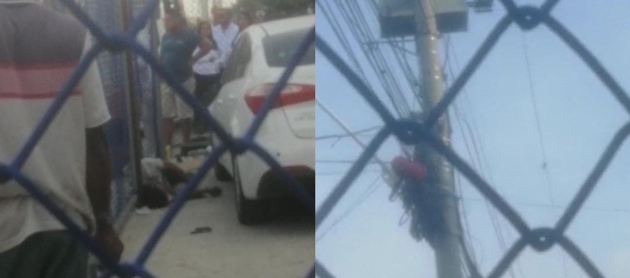 Hombre recibió descarga eléctrica en el barrio El Pueblo de Barranquilla.