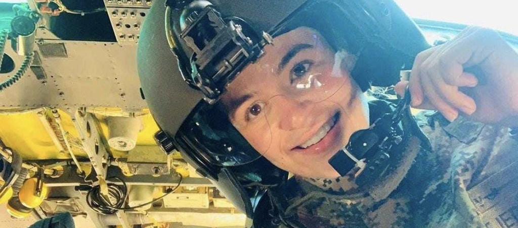 La subteniente Julieth García, fallecida en el accidente del helicóptero este domingo en Chocó