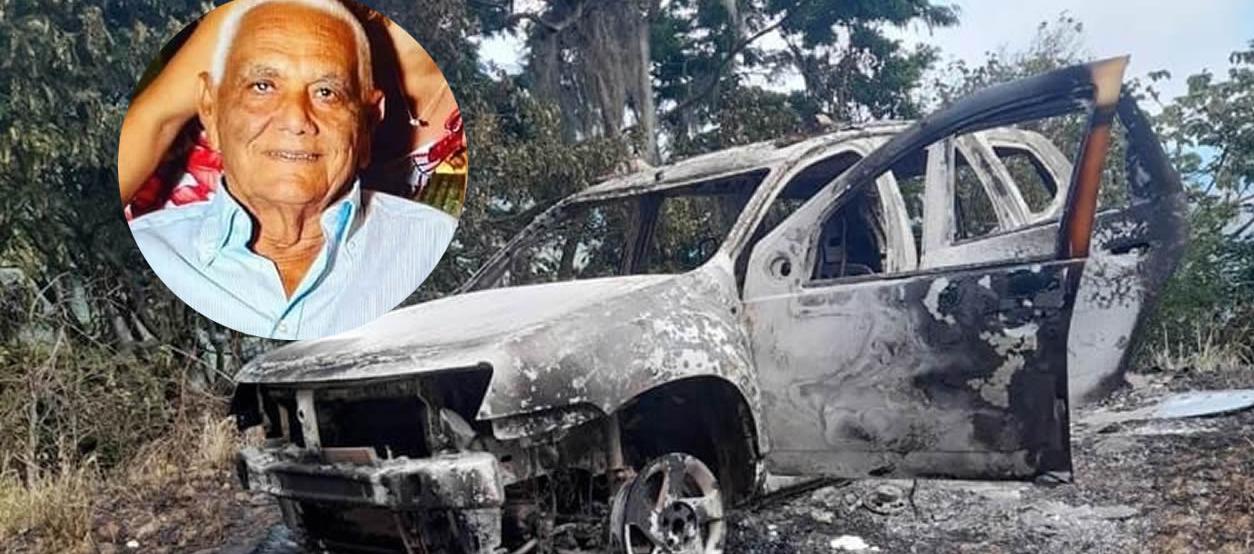 La camioneta del ganadero Heriberto Urbina fue hallada incinerada en la Serranía del Perijá