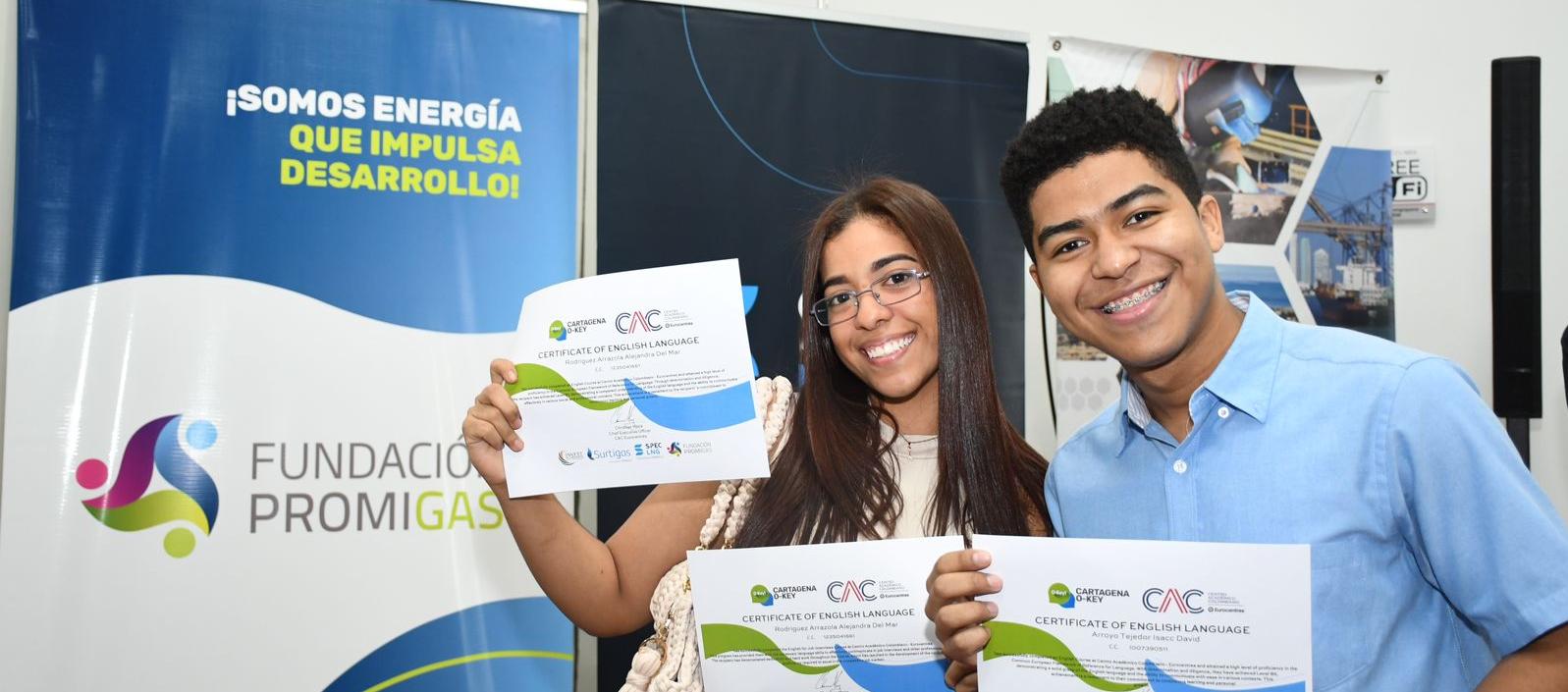 Beneficiarios de Cartagena O-Key que hace parte del programa Más Empleo Juvenil de la Fundación Promigas