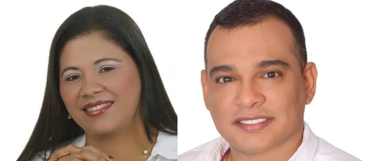 Los candidatos Roquelina Blanco y Fabián Bonett.