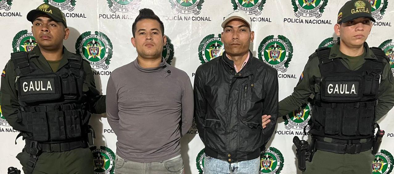 Jesid Ángel Monsalvo De Alba y Jorge Leonardo Gutiérrez Mejía, los capturados
