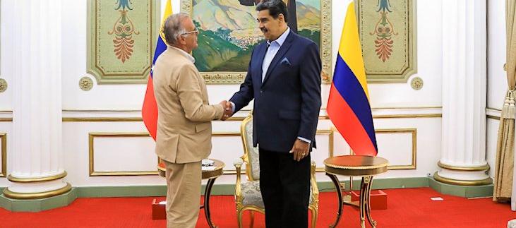 El Presidente Nicolás Maduro y el Ministro de Defensa de Colombia, Iván Velásquez