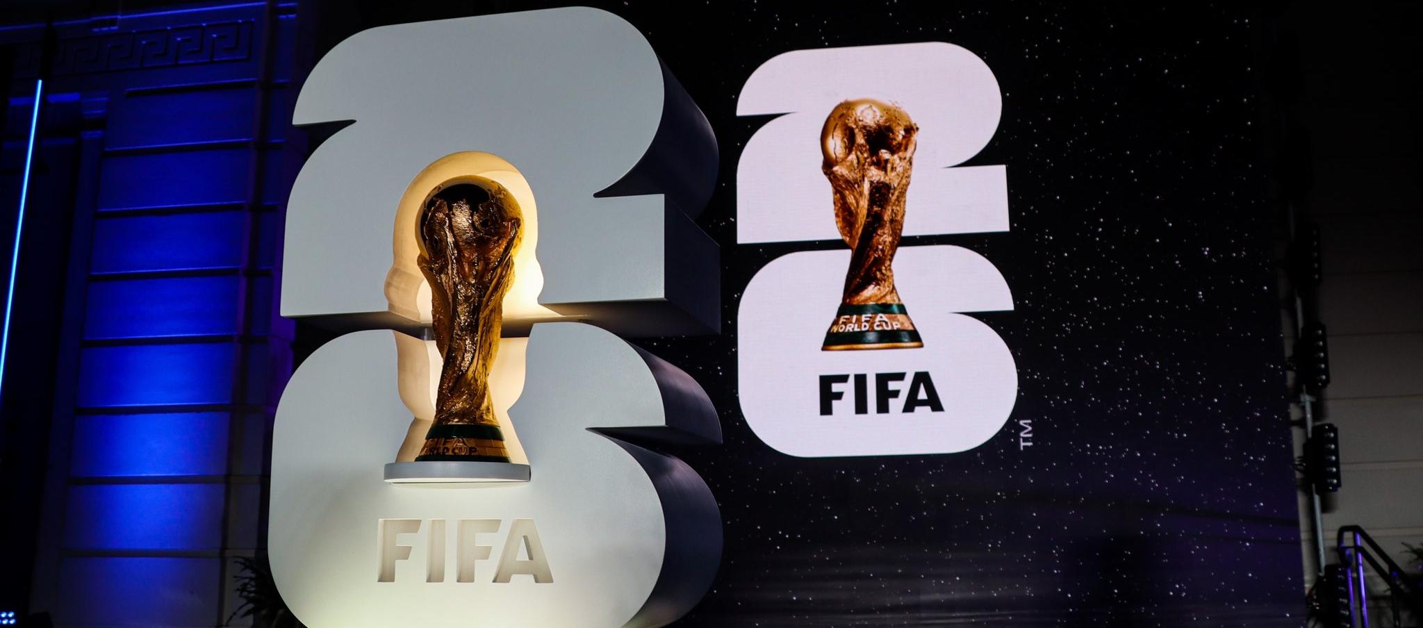 El logo del Mundial de fútbol de 2026.