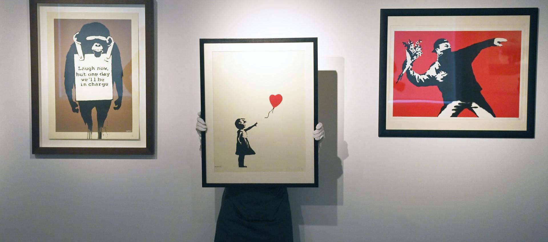 La obra 'Girl with Balloon' de Banksy.