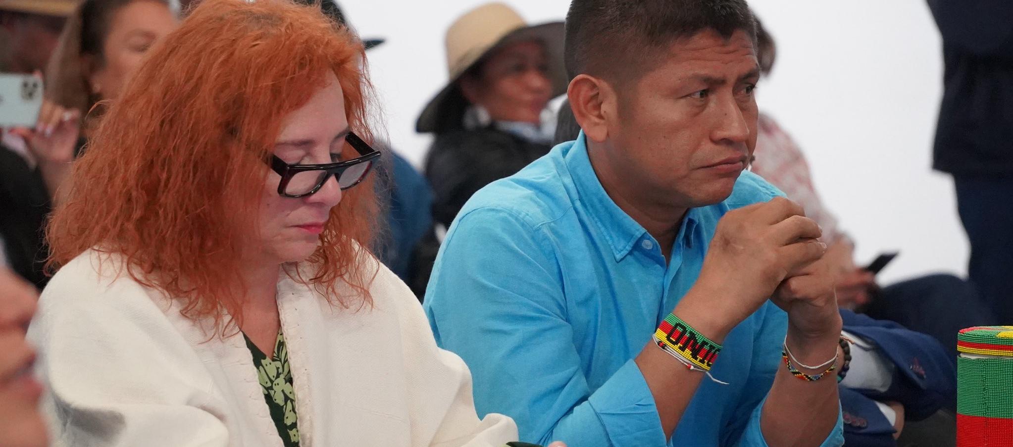 Lilia Solano, viceministra del Diálogo Social, la Igualdad y los Derechos Humanos, en una imagen de archivo en un encuentro con organizaciones indígenas