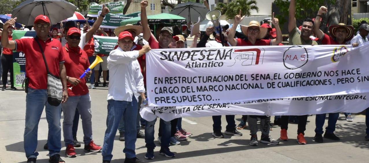 Foto referencia de una marcha cumplida en Barranquilla