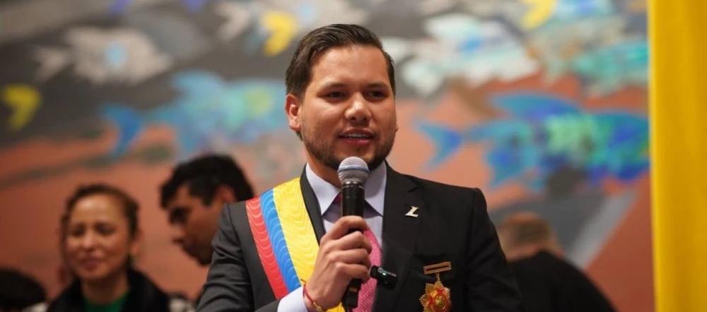 Andrés David Calle Aguas, tras su investidura como presidente de la Cámara de Representantes.
