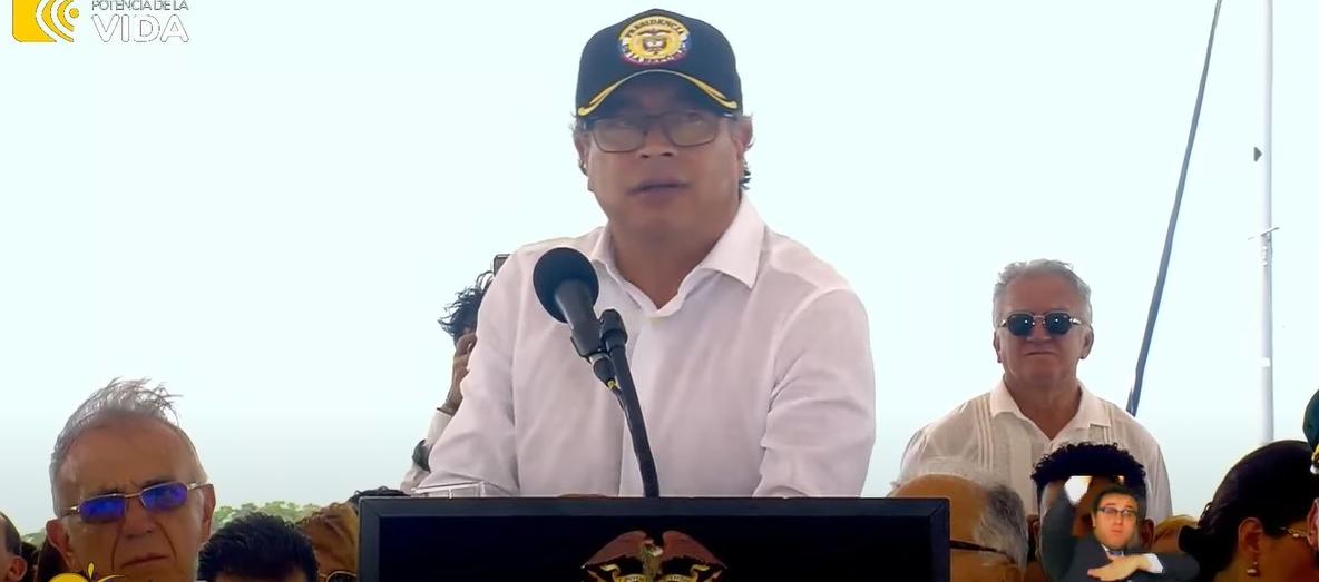 Gustavo Petro, durante su intervención en San Andrés