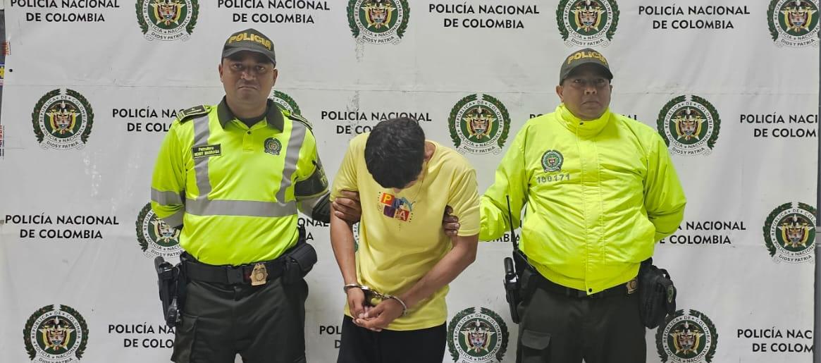 David Tenorio Acevedo, capturado por hurto.