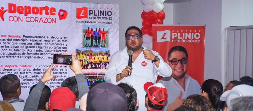 El candidato a la Alcaldía de Puerto Colombia, Plinio Cedeño.