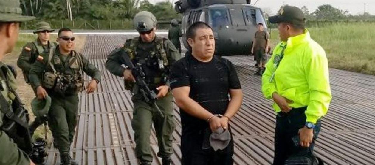 Tito Aldemar Ruano, alias ‘Don Ti’, siendo capturado en Colombia.