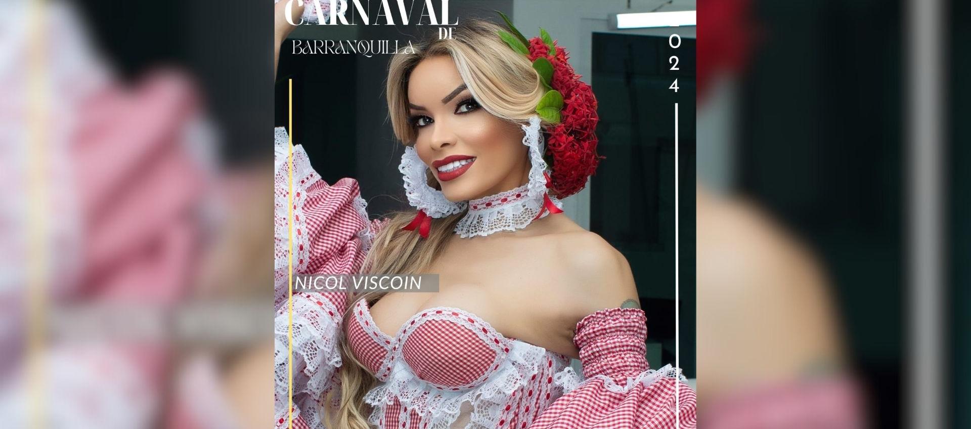 Nicol Visconti, reina del Carnaval Gay de Barranquilla 2024.