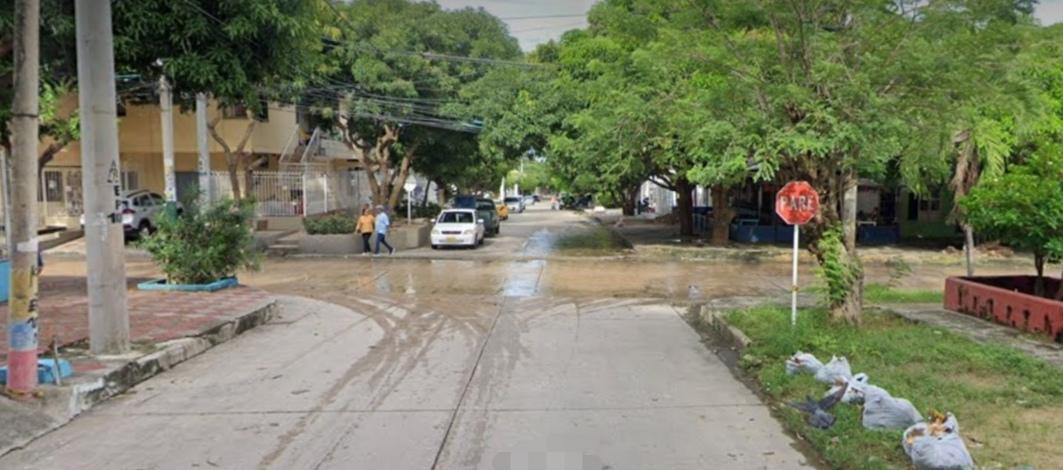Aspecto del barrio Cevillar de Barranquilla. 