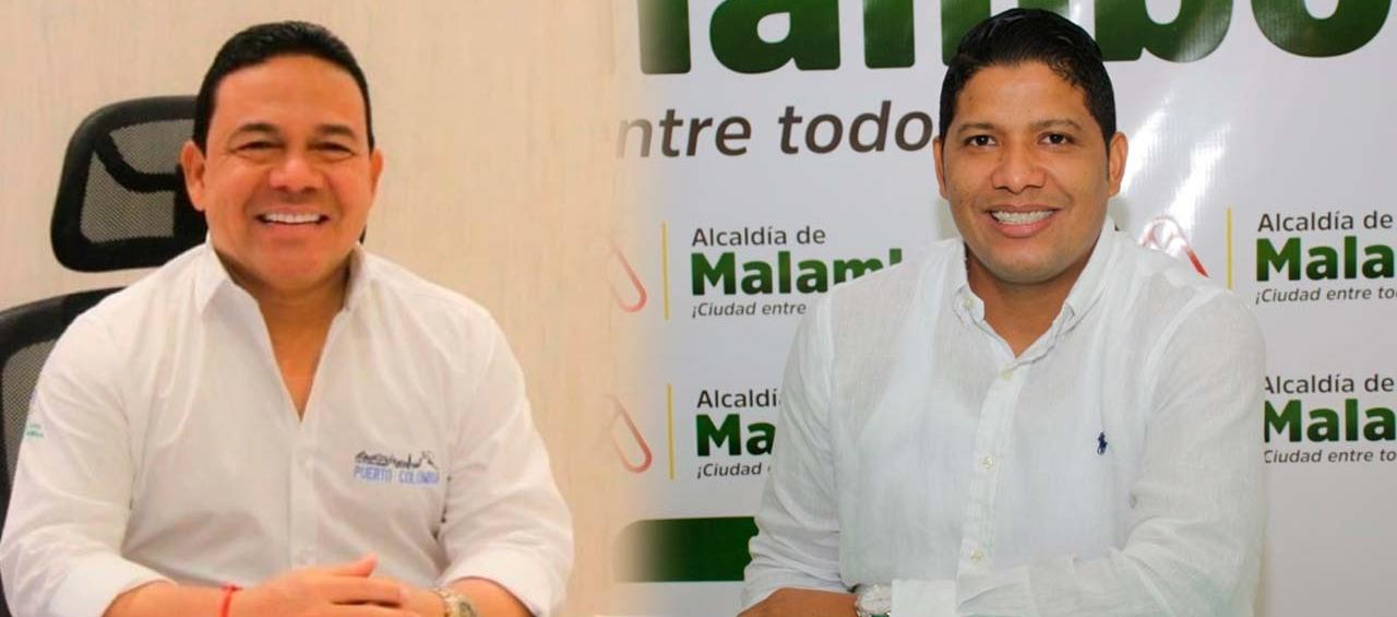 El Alcalde de Puerto Colombia, Wilman Vargas y el de Malambo, Rumenigge Monsalve.