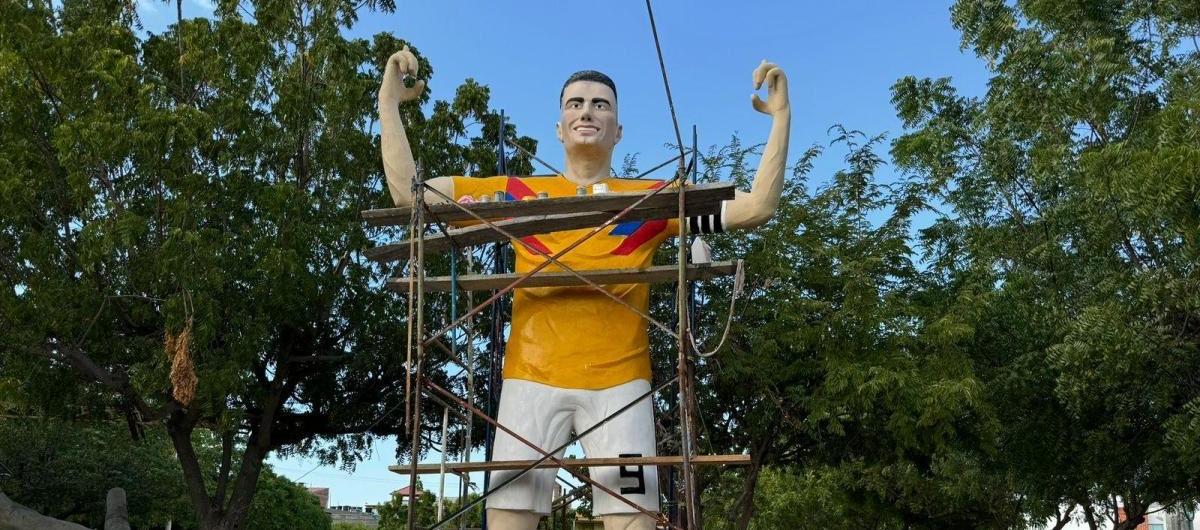 Estatua de Falcao García en Santa Marta comenzó a elaborarse en 2018.
