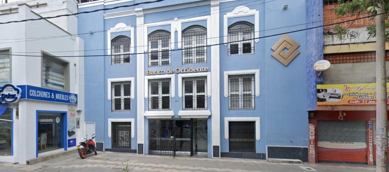 Sucursal del Banco de Occidente en el Paseo Bolívar. 