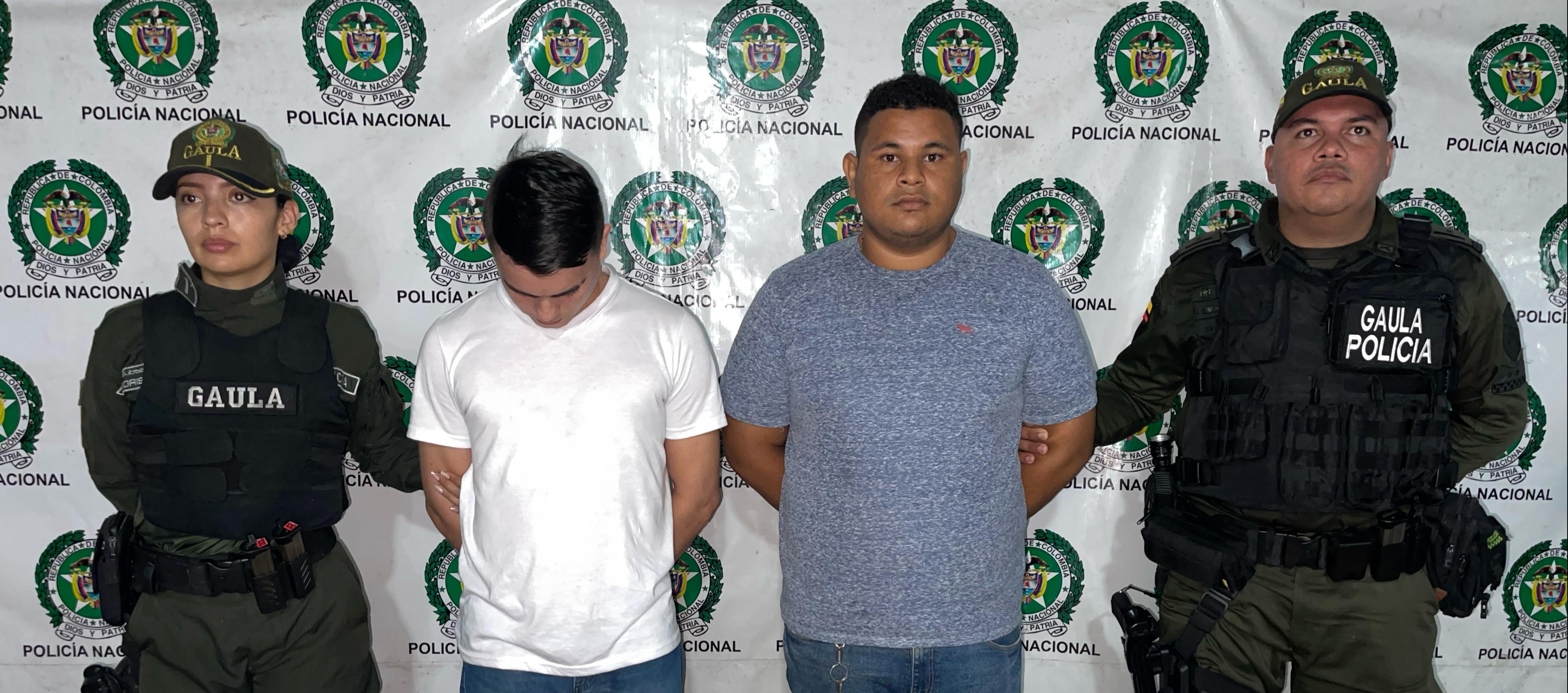 Jaiseth Junior Daza Beleño y Andrés Felipe González Daza, capturados.