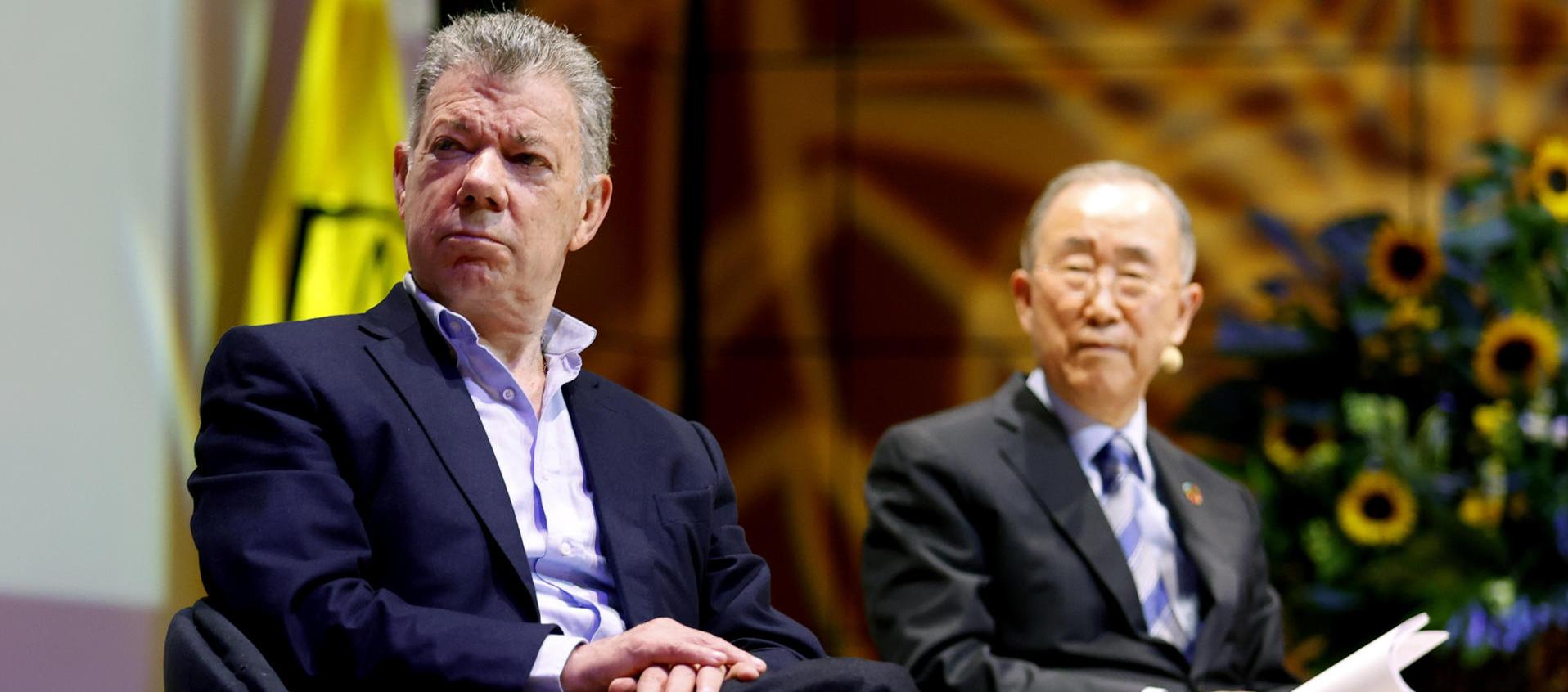 El ex secretario general de la ONU Ban Ki-moon y el expresidente de Colombia Juan Manuel Santos son algunos firmantes de la carta