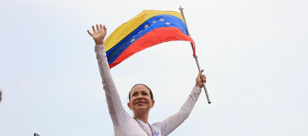 La candidata presidencial de Venezuela, María Corina Machado.