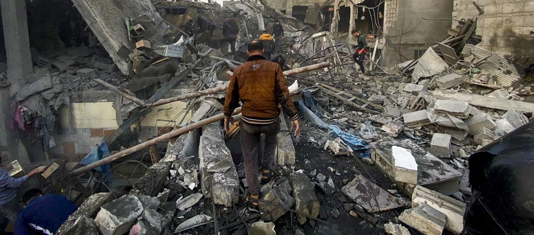 Imagen de un bombardeo israelí en Rafah.