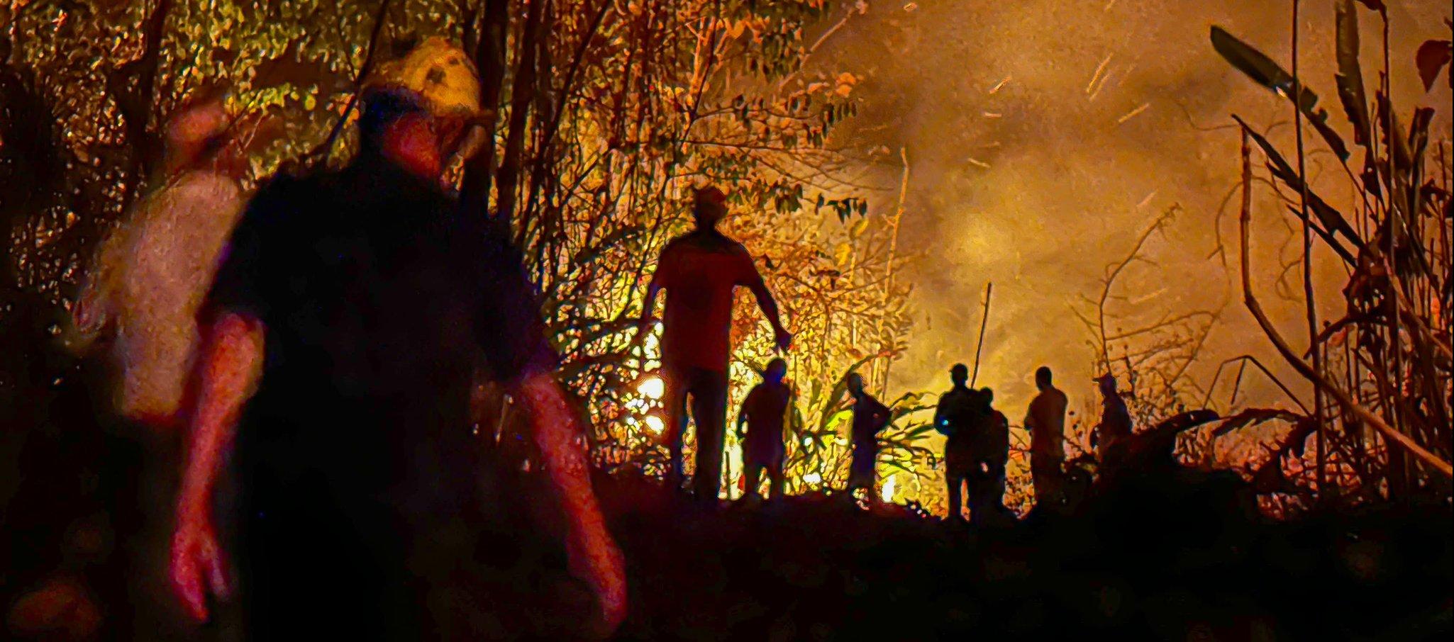 El incendio en la vereda Algarrobal, San Onofre, comenzó el Jueves Santo