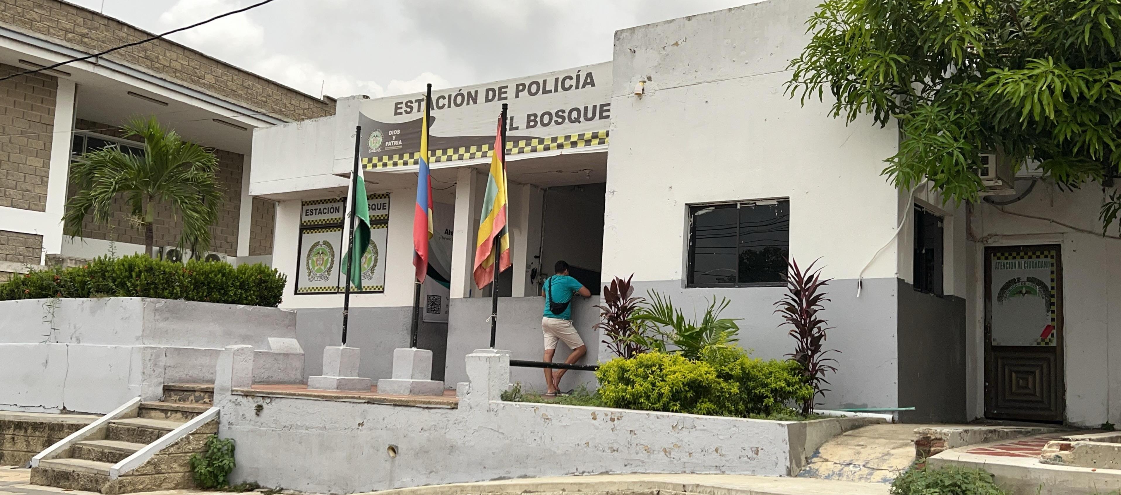 Estación de Policía en El Bosque, en Barranquilla. 