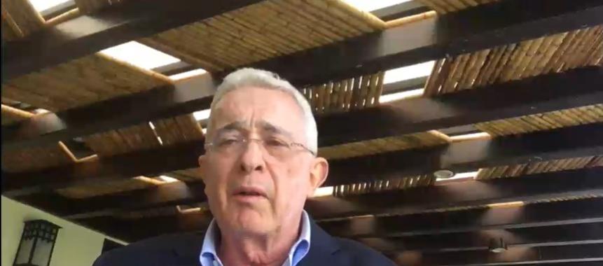Álvaro Uribe en la audiencia de formulación de acusación. 