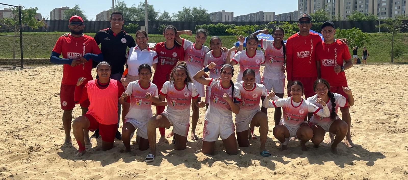 Selección Atlántico femenina de fútbol playa. 