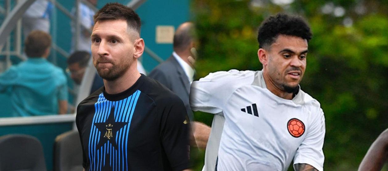 Leonel Messi y Luis Díaz.