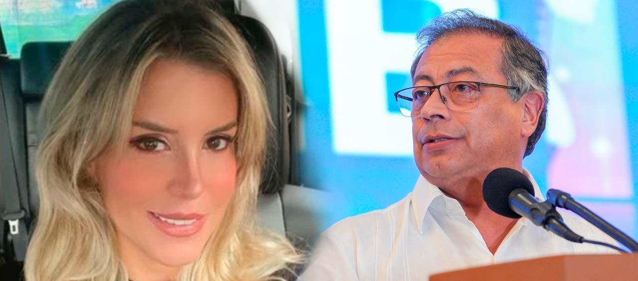 Ángela Benedetti y el presidente Gustavo Petro. 