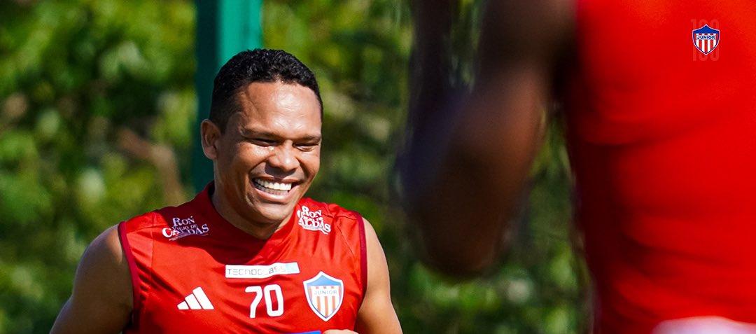 Carlos Bacca durante el último entrenamiento.