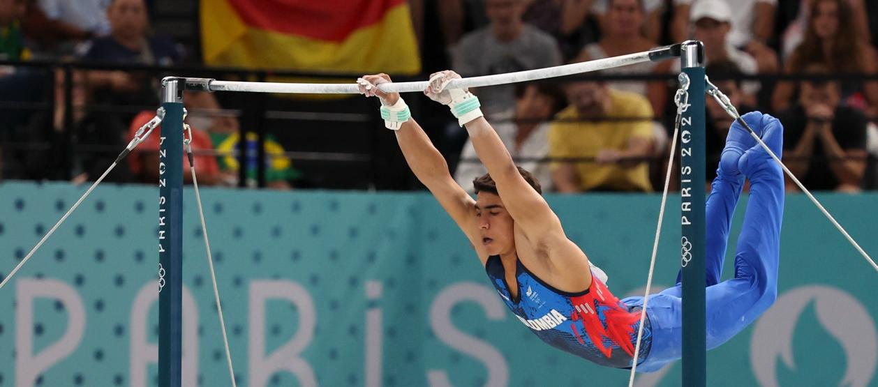 El gimnasta Ángel Barajas. 