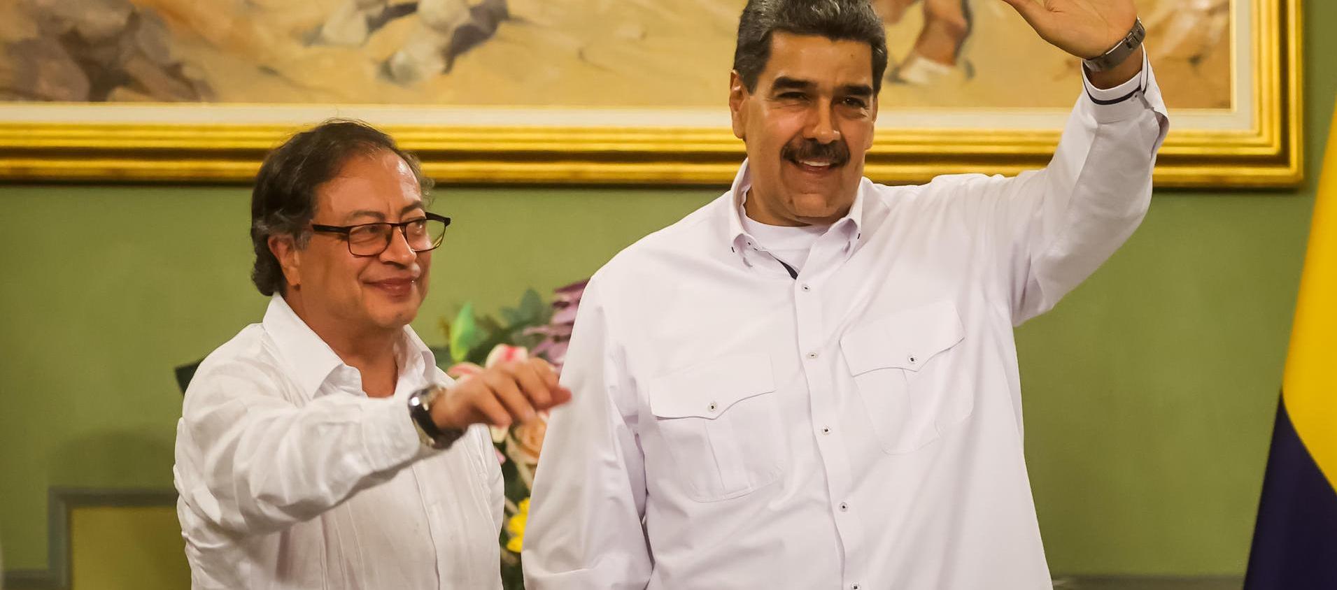 Gustavo Petro y Nicolás Maduro.