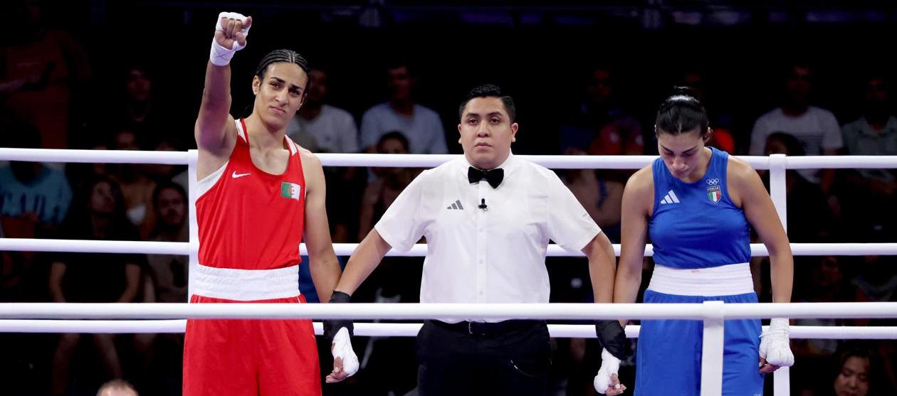 La argelina Imane Khelif y la italiana Ángela Carin.