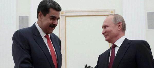 Los presidentes de Venezuela y Rusia, Nicolás Maduro y Vladímir Putin, respectivamente.