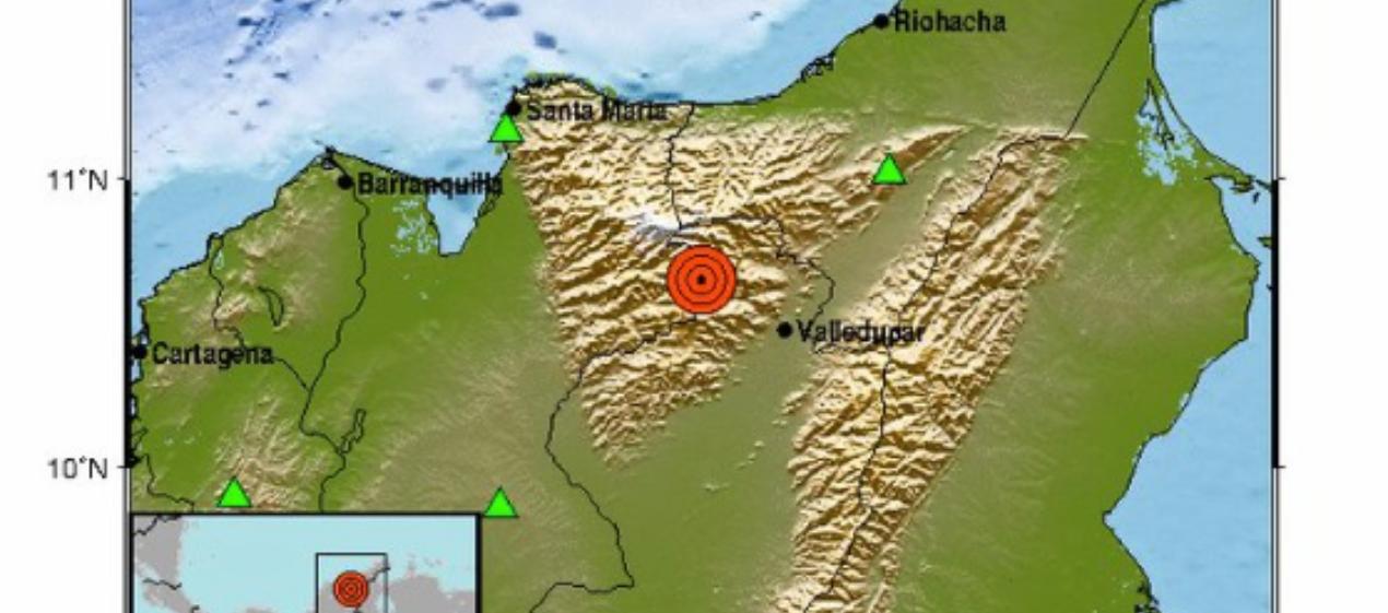 Lugar donde se sintió el temblor. 