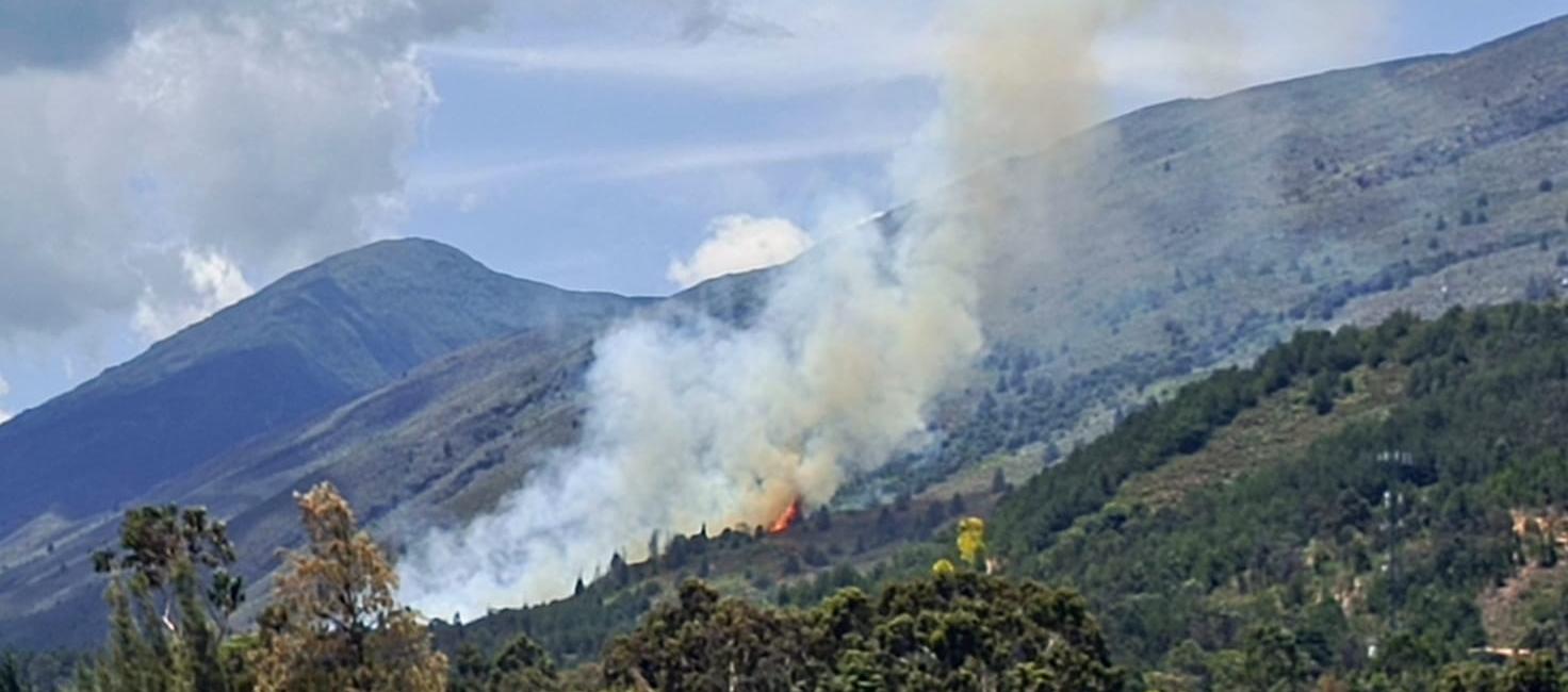 Incendio en Villa de Leyva.