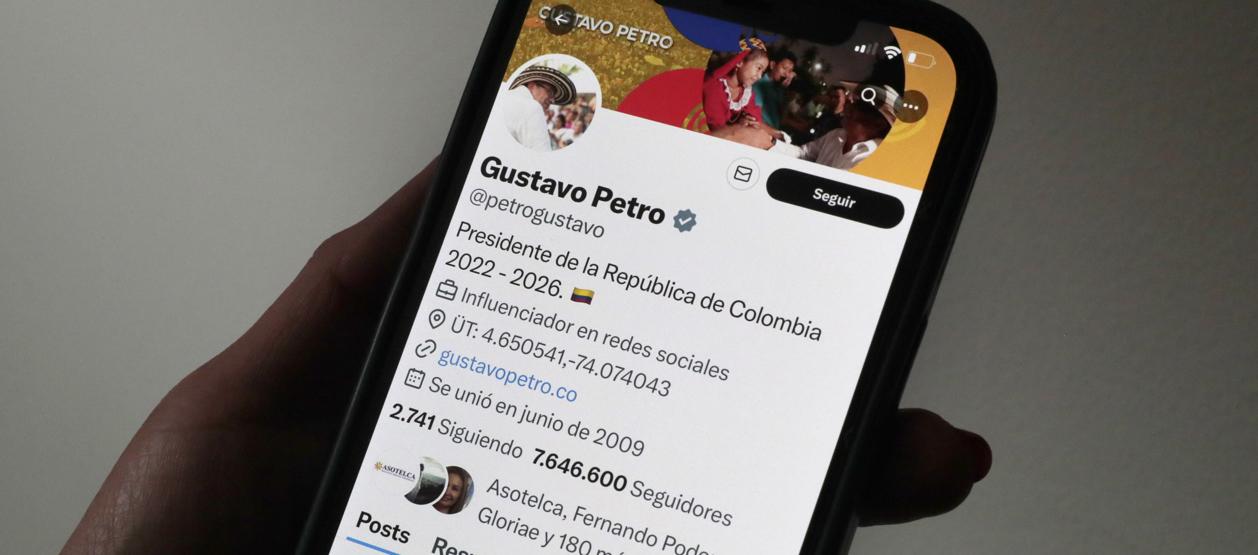 La cuenta de X de Gustavo Petro.